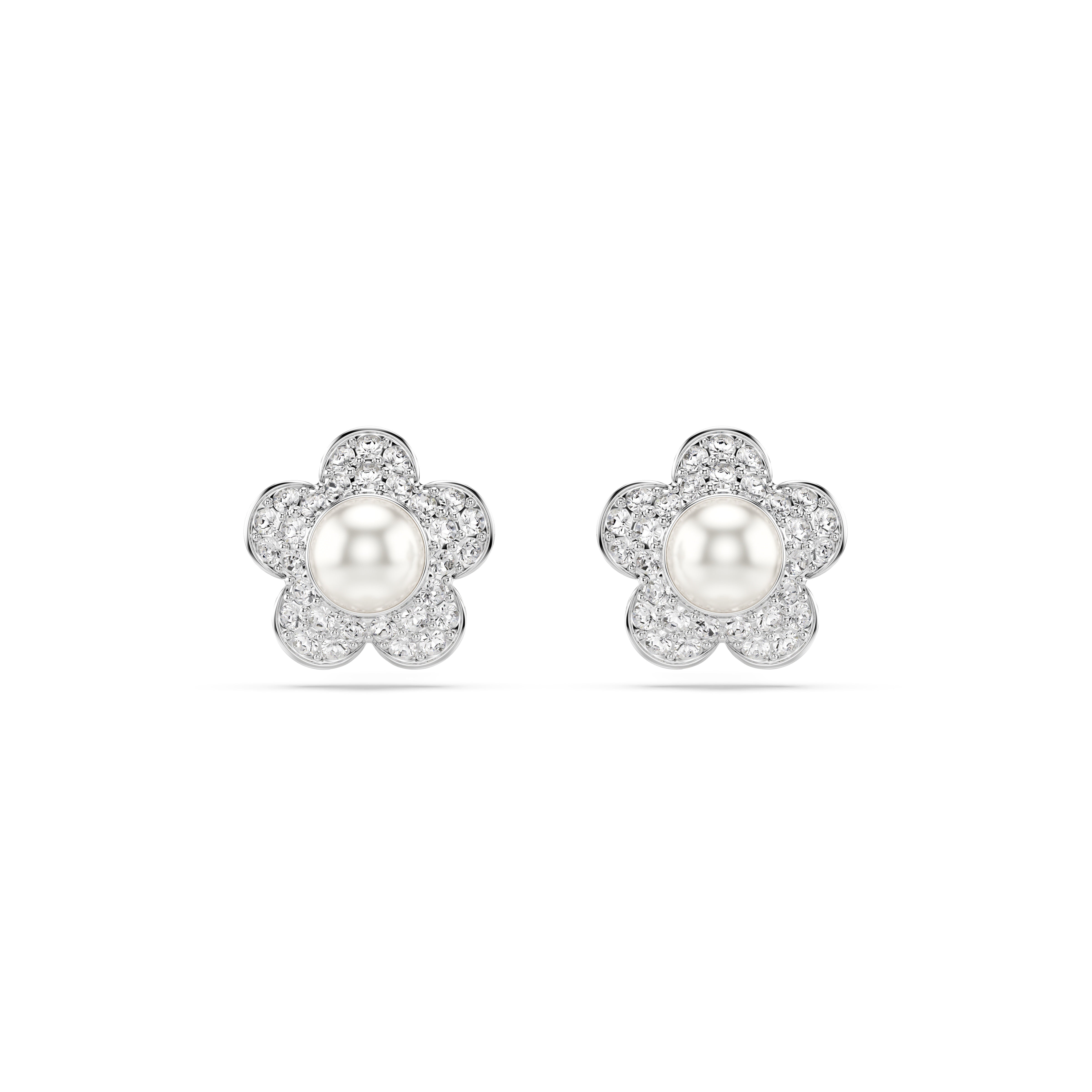 Swarovski Rhodium Ariana Grande Angelic Flower Earrings
