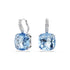 Swarovski Millenia Cushion Cut Blue Rhodium Drop Earrings