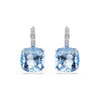 Swarovski Millenia Cushion Cut Blue Rhodium Drop Earrings