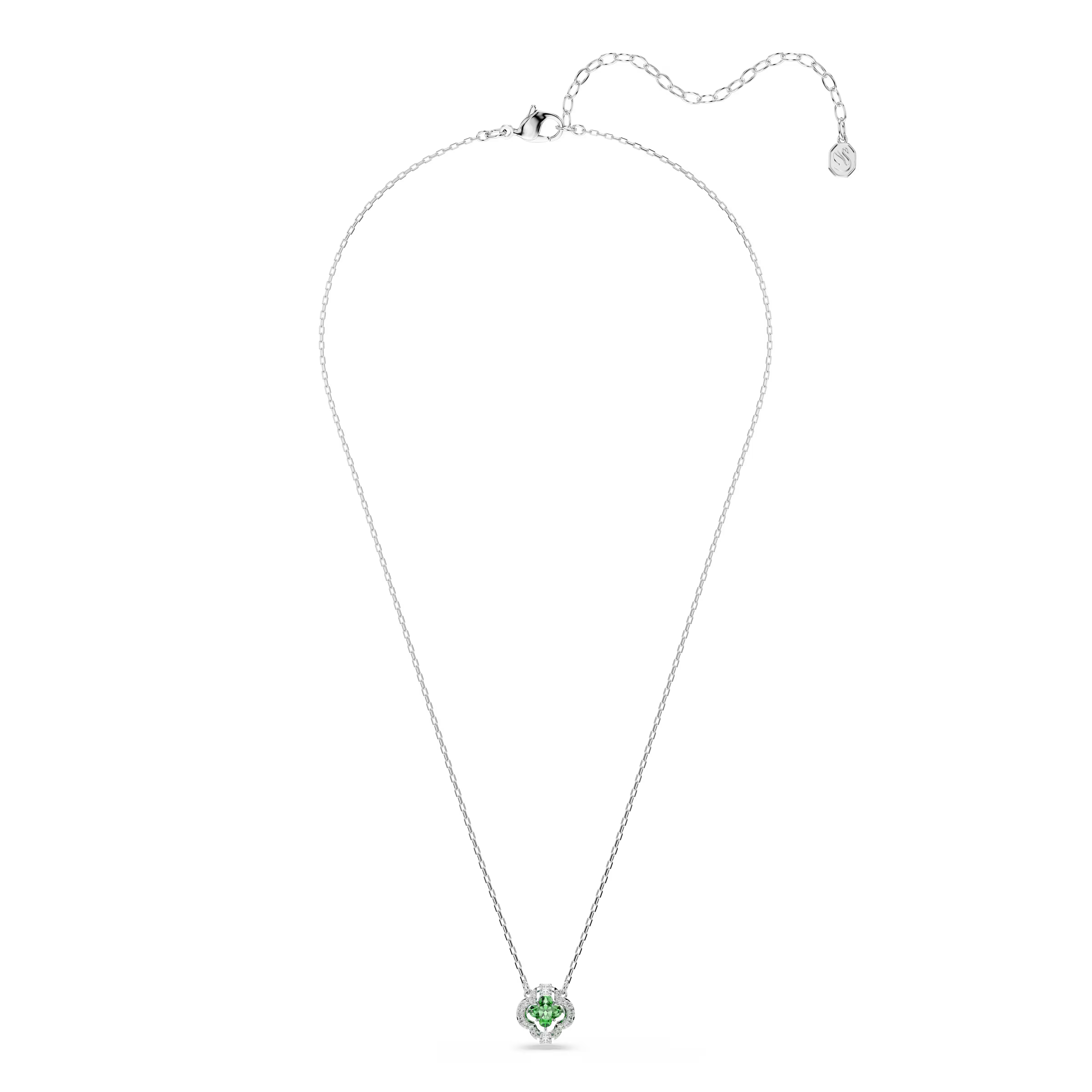 Swarovski Una Agelic Mixed Cuts Green Rhodium Necklace