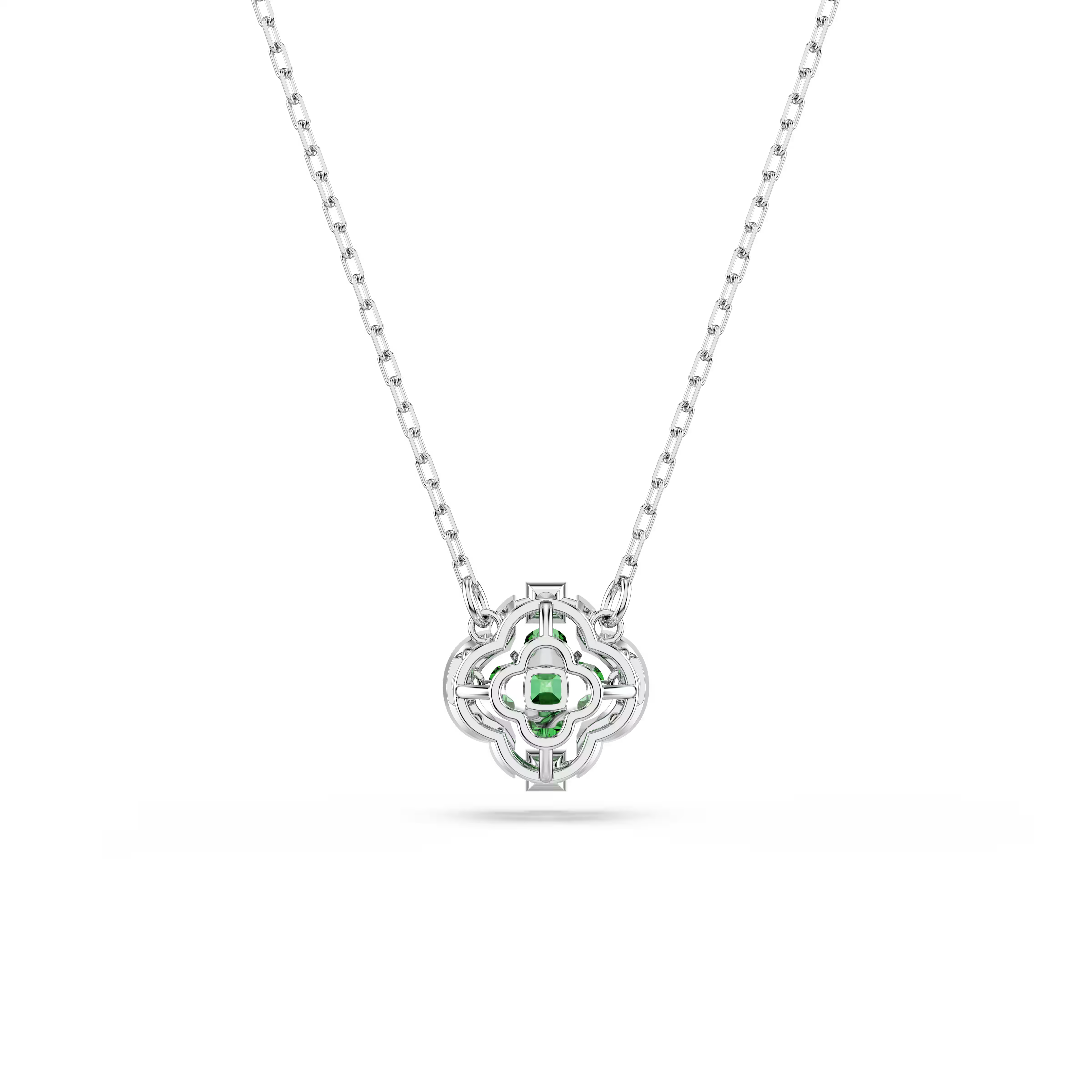 Swarovski Una Agelic Mixed Cuts Green Rhodium Necklace