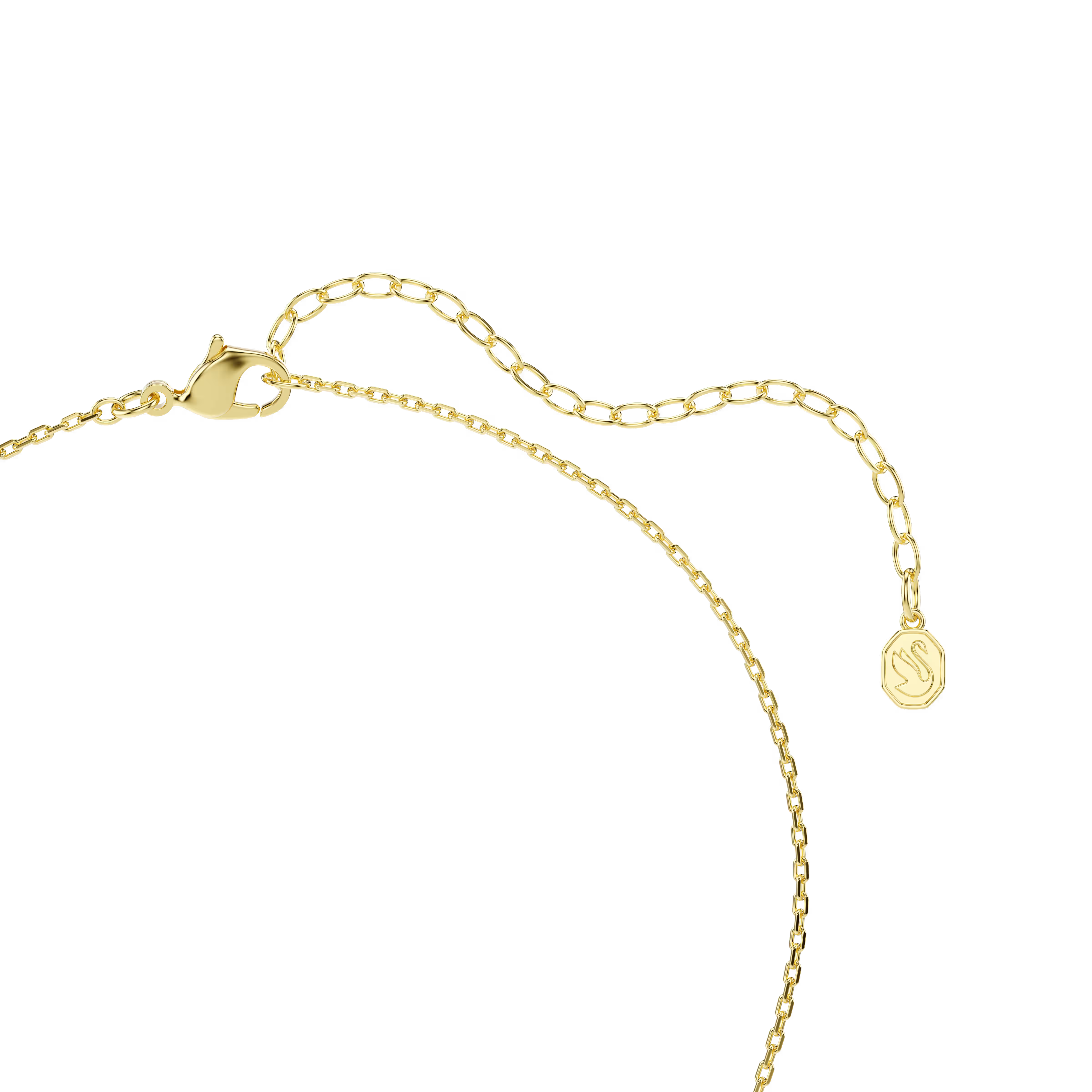 Swarovski Chroma Pear Cut Blue Gold Necklace