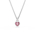 Swarovski Chroma Heart Pink Rhodium Necklace