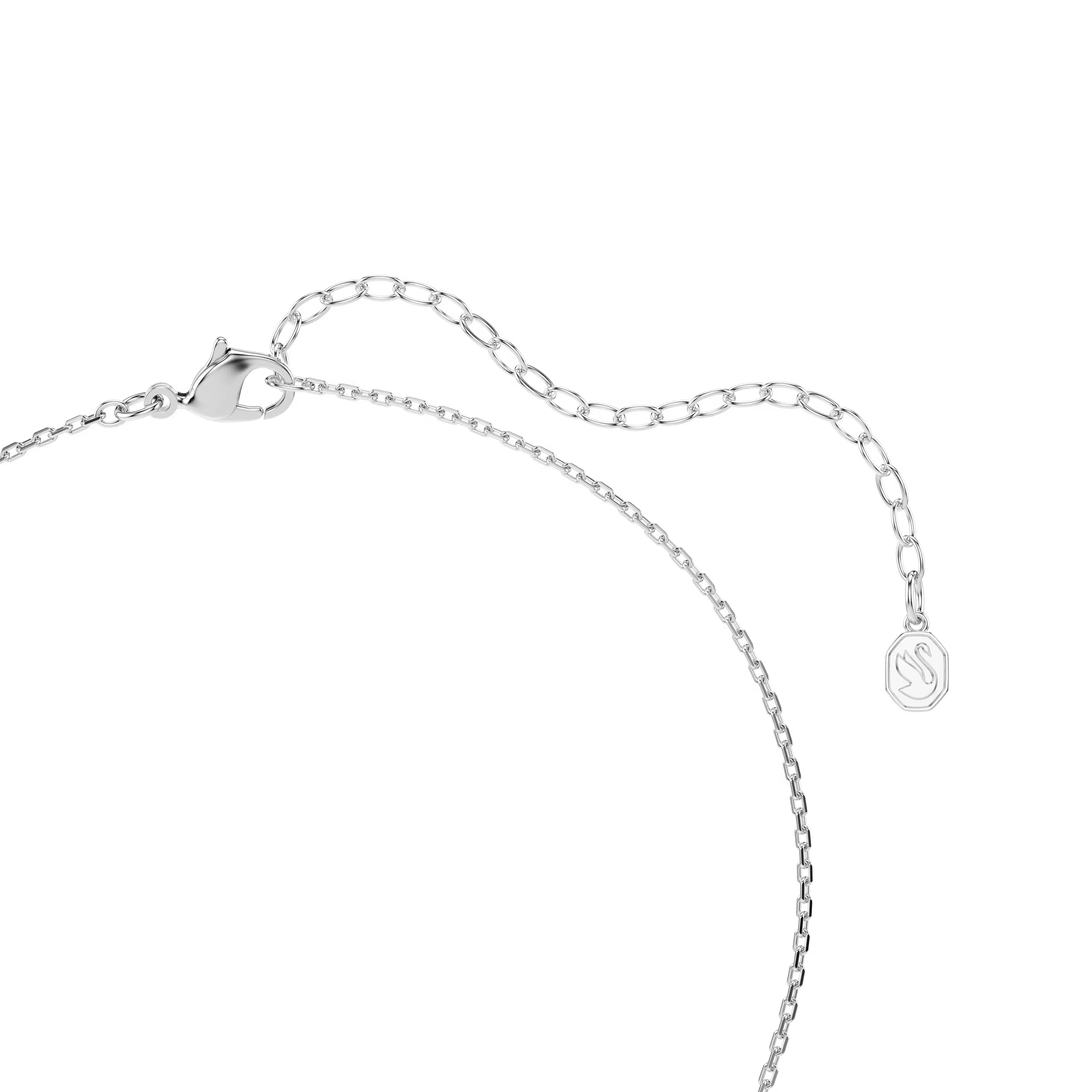 Swarovski Chroma Heart Pink Rhodium Necklace