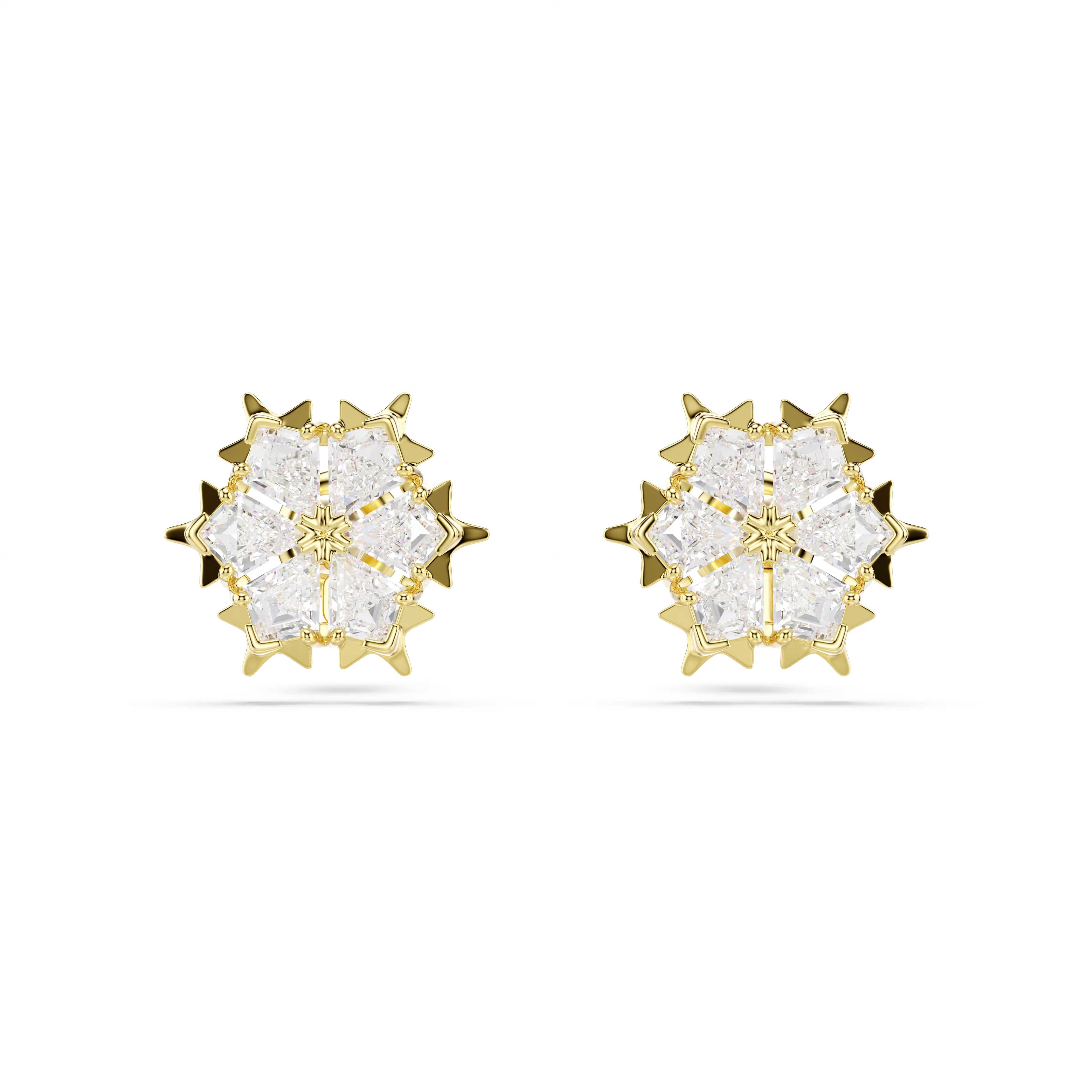 Swarovski Magic Snowflake Gold Earrings