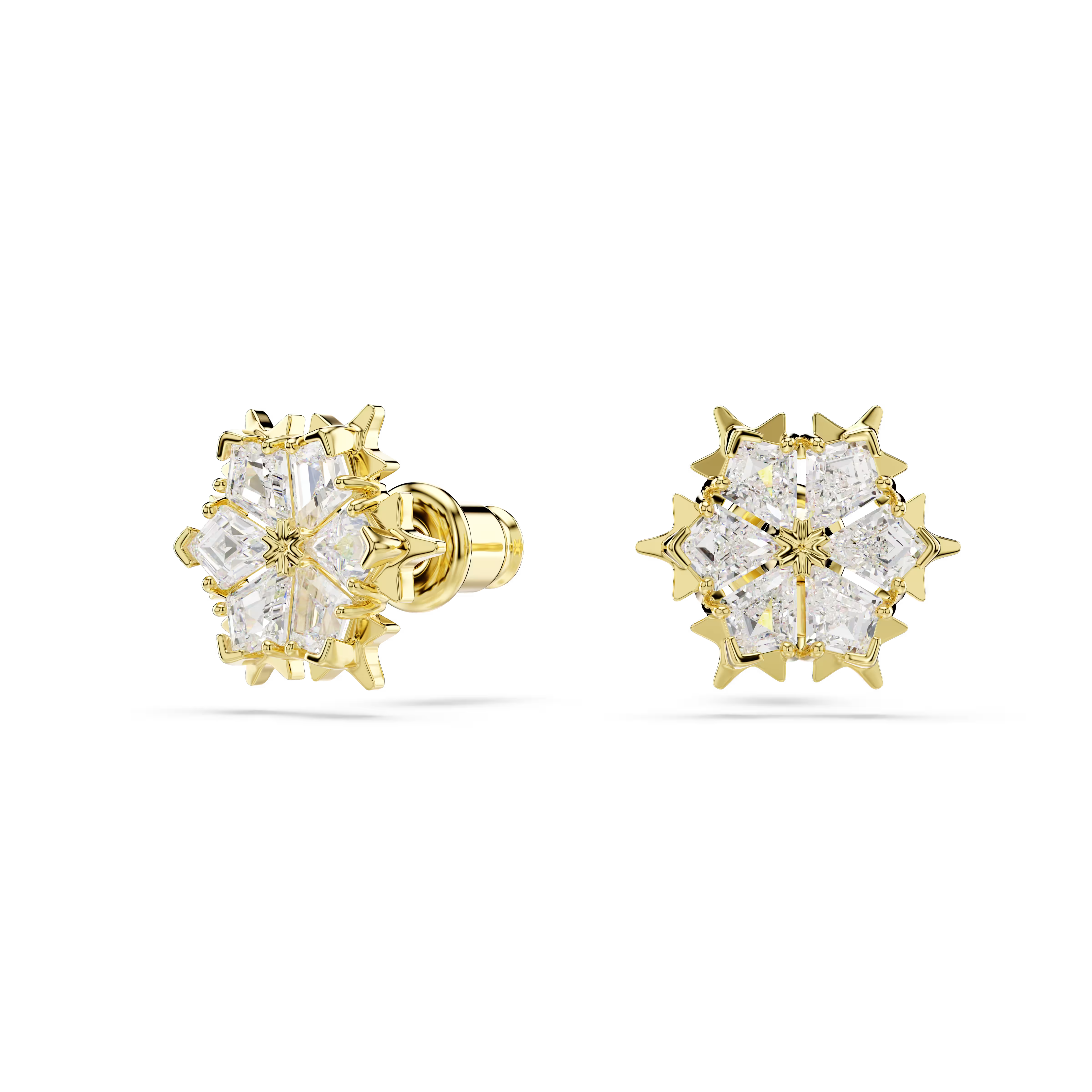Swarovski Magic Snowflake Gold Earrings