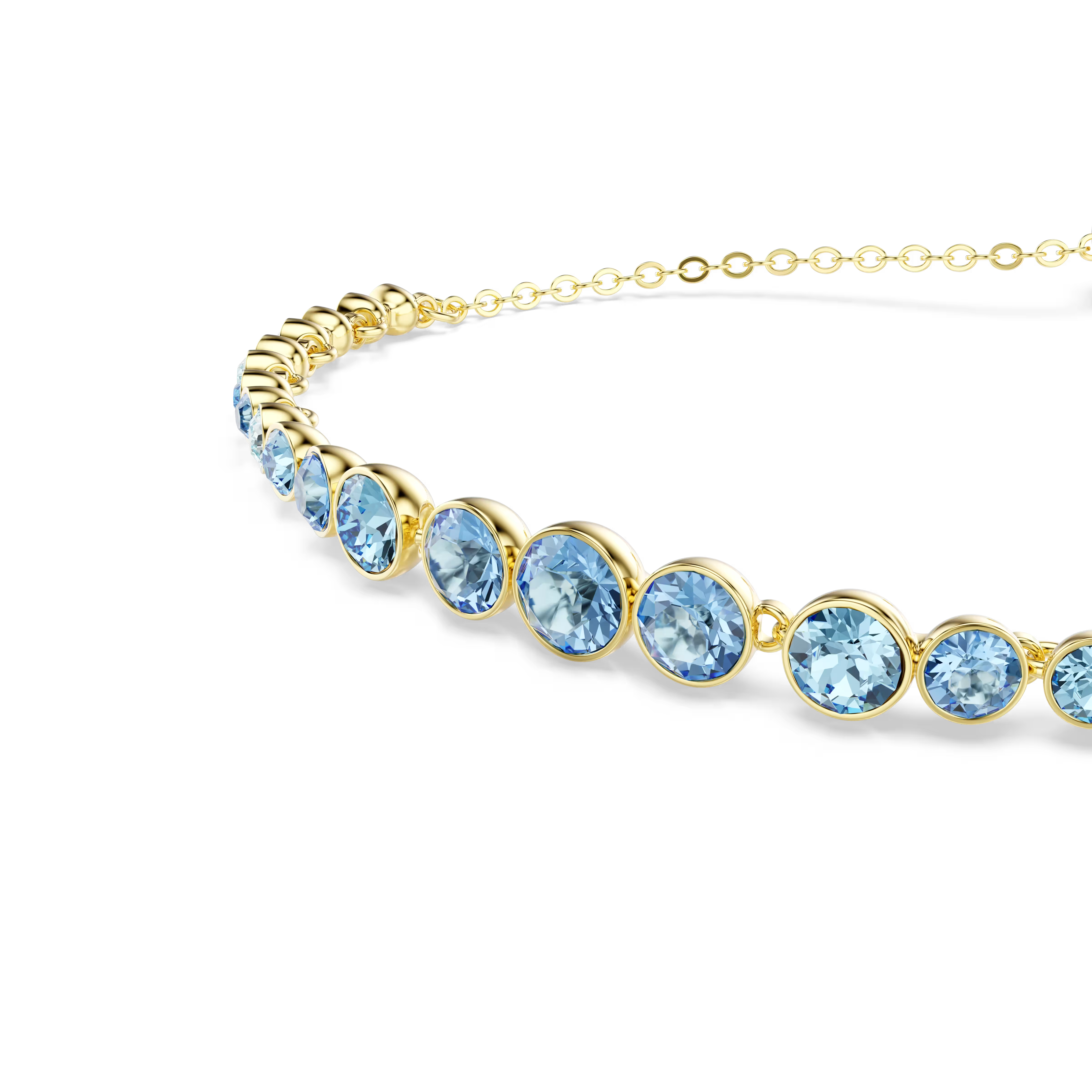 Swarovski Imber Blue Gold Sliding Bracelet