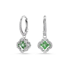 Swarovski Una Agelic Mixed Cuts Green Rhodium Earrings