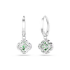 Swarovski Una Agelic Mixed Cuts Green Rhodium Earrings