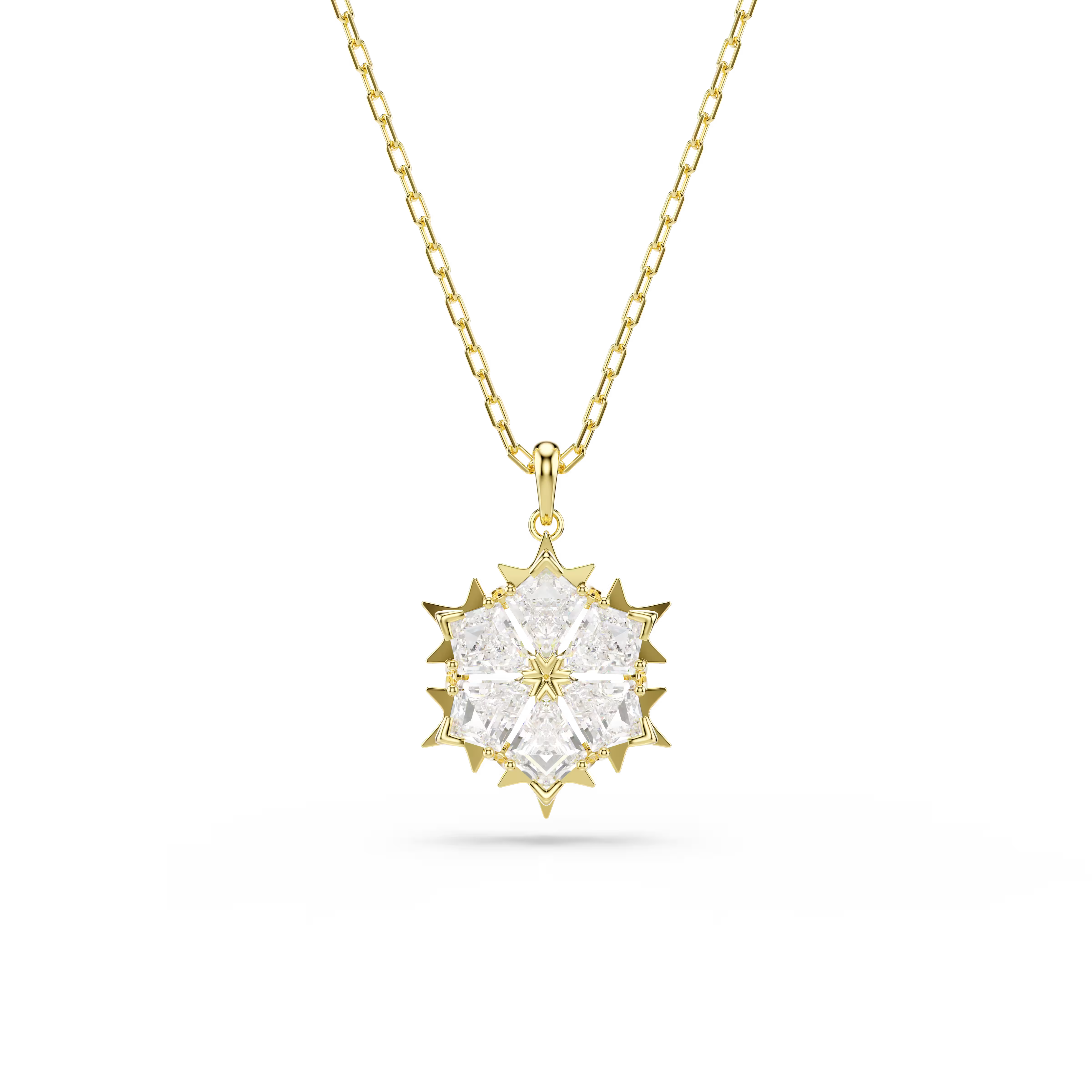 Swarovski Magic Snowflake Gold Necklace & Earrings Set