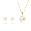 Swarovski Magic Snowflake Gold Necklace & Earrings Set