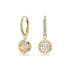 Swarovski Una Angelic Round Cut Gold Drop Earrings
