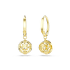 Swarovski Una Angelic Round Cut Gold Drop Earrings
