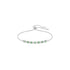 Swarovski Matrix Round Cut Green Rhodium Sliding Bracelet
