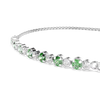 Swarovski Matrix Round Cut Green Rhodium Sliding Bracelet