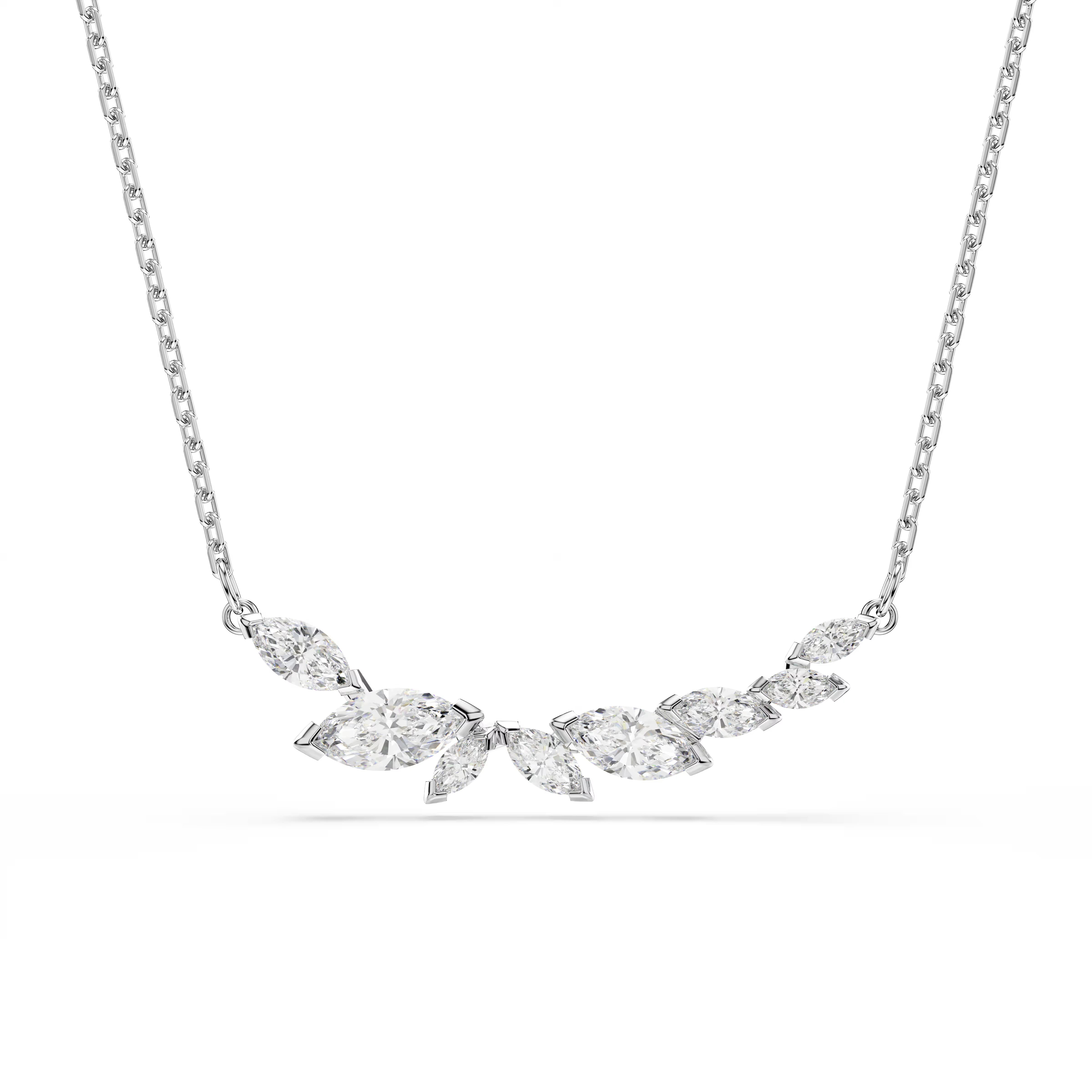 Swarovski Mesmera Marquise Cut Bar Rhodium Necklace