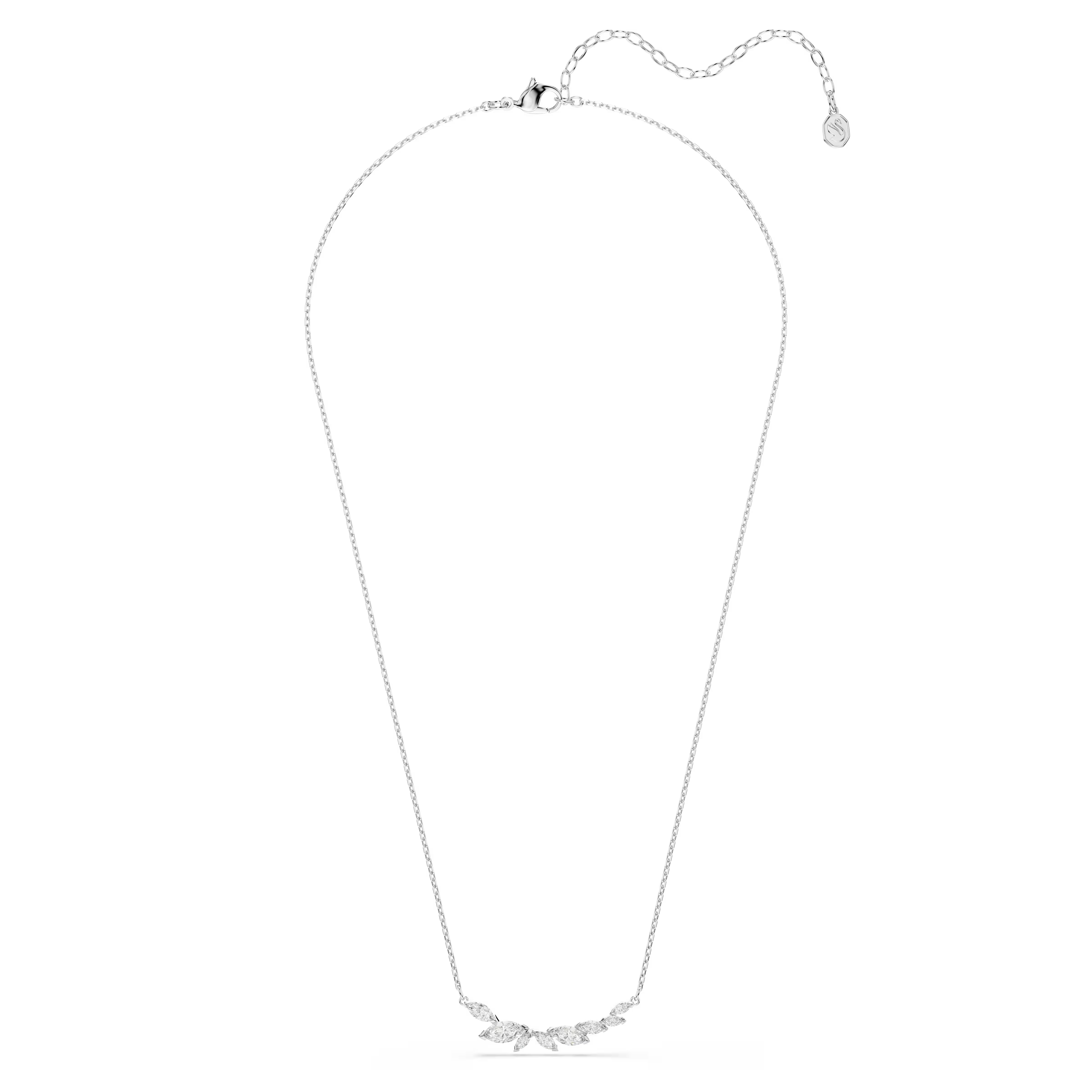 Swarovski Mesmera Marquise Cut Bar Rhodium Necklace