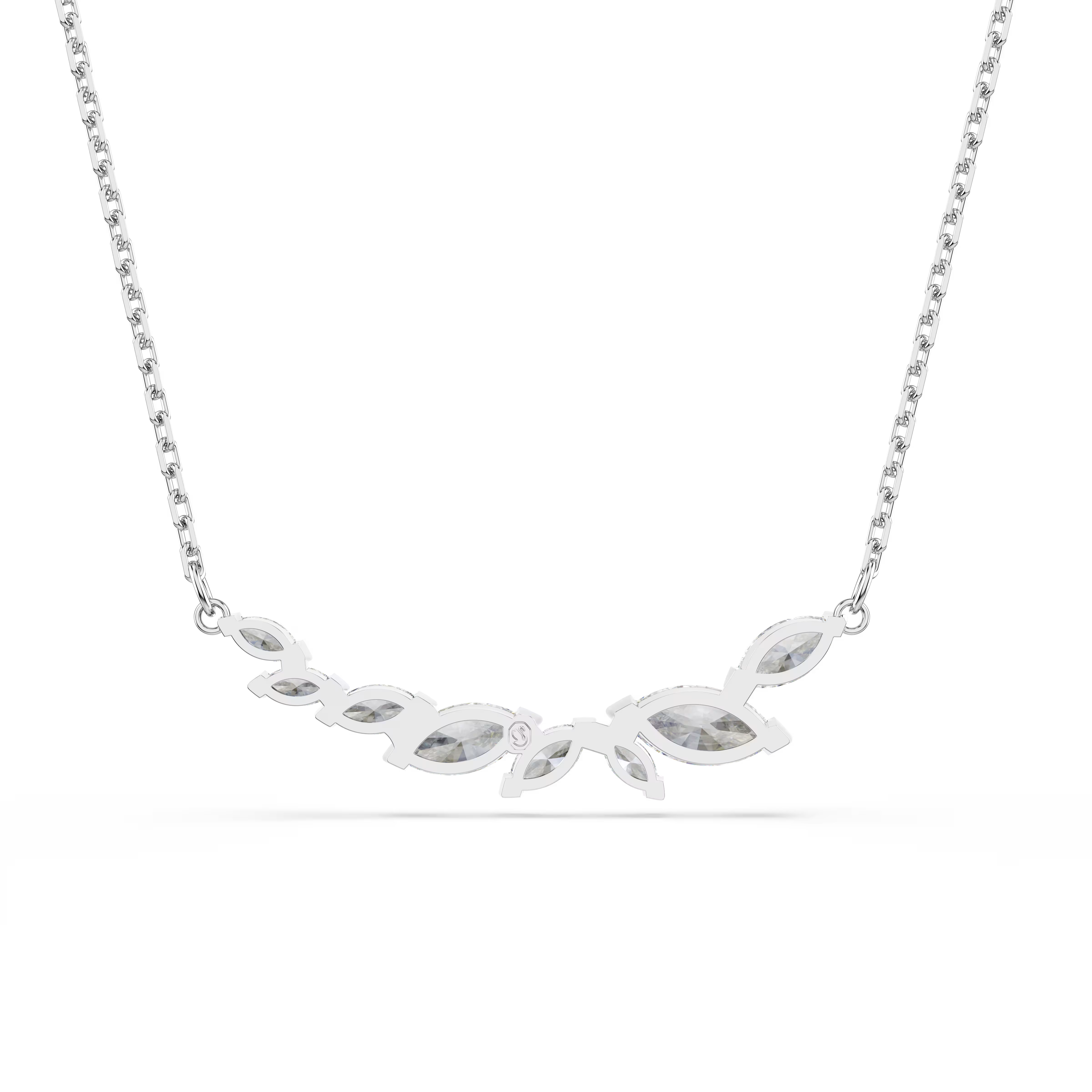 Swarovski Mesmera Marquise Cut Bar Rhodium Necklace