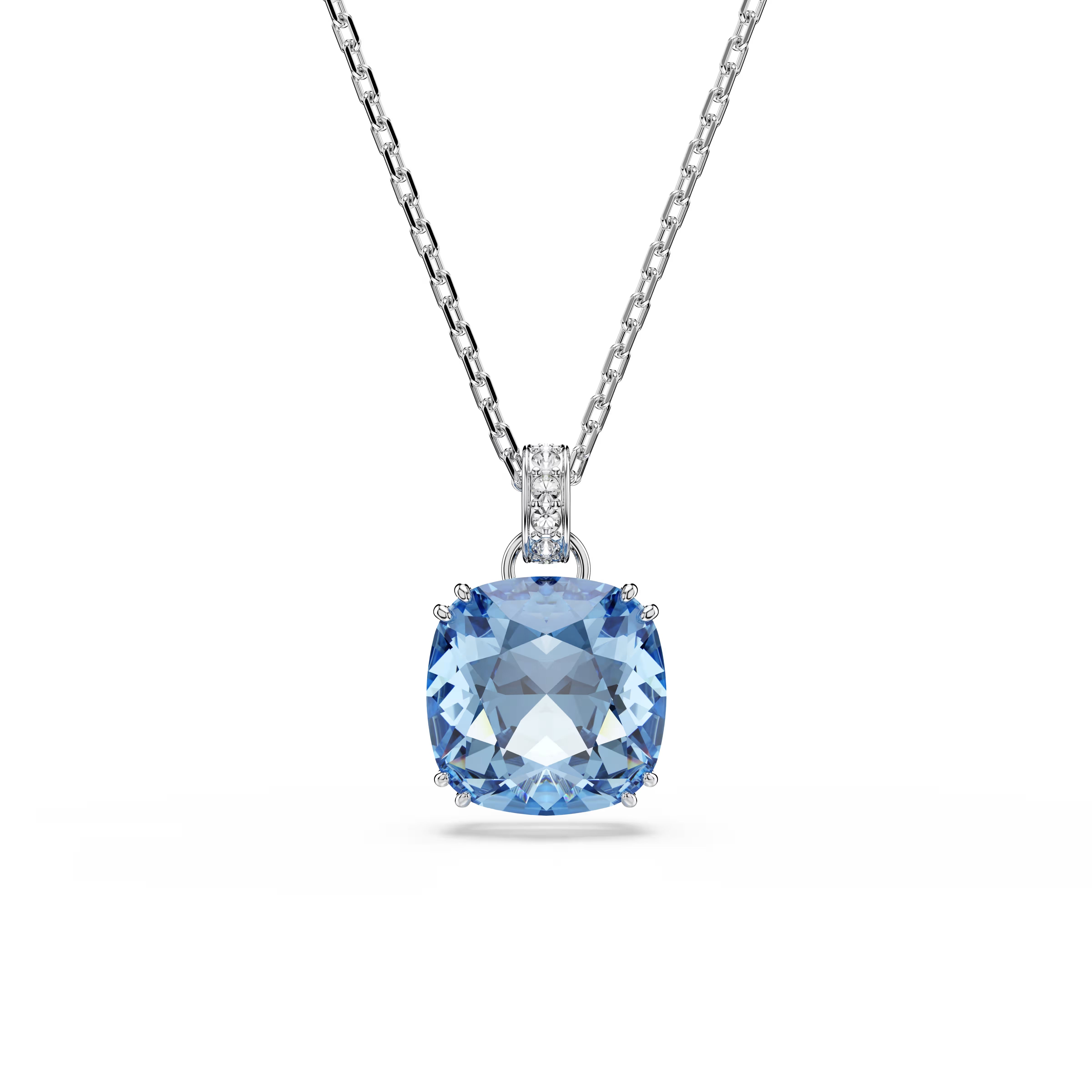 Swarovski Millenia Cushion Cut Blue Rhodium Necklace