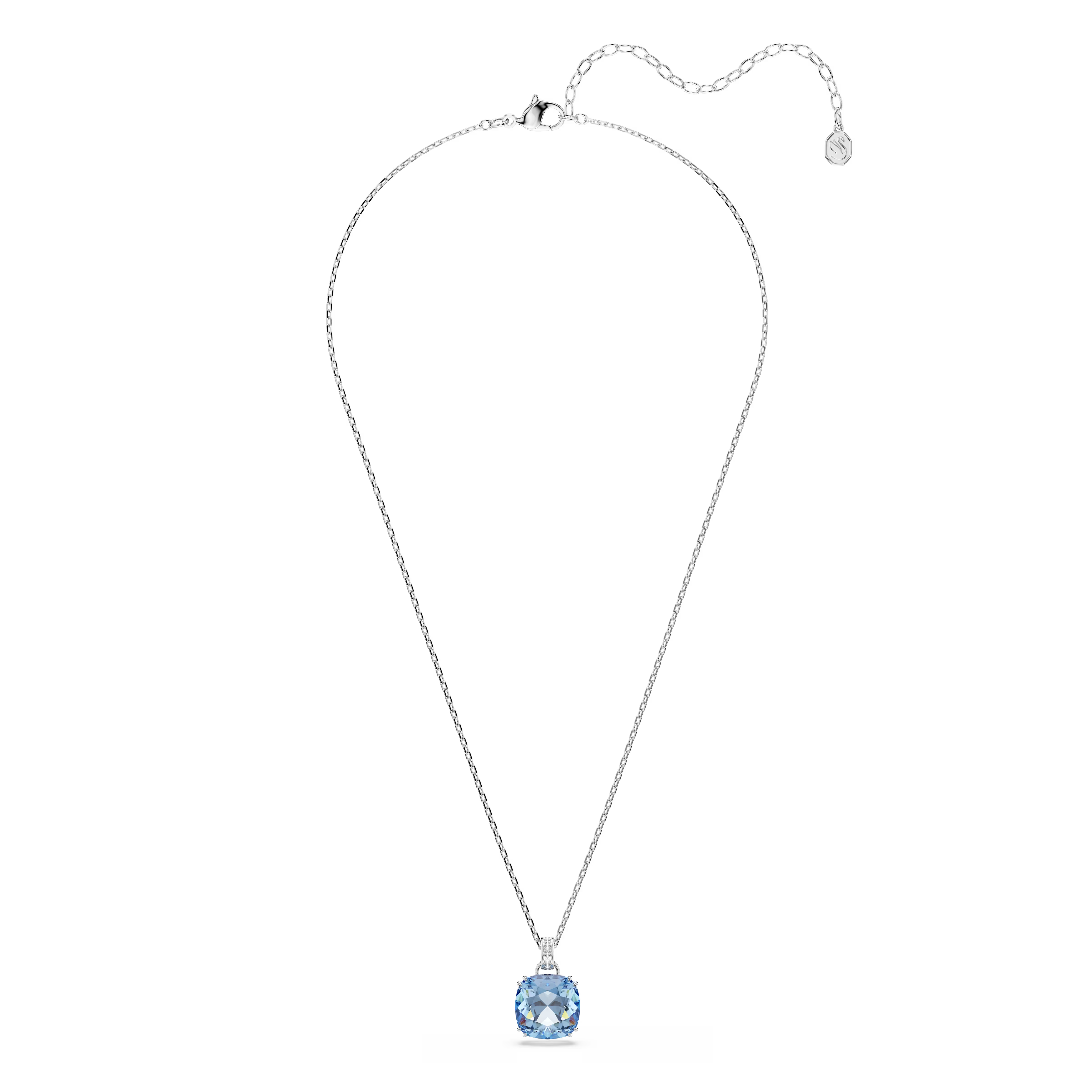 Swarovski Millenia Cushion Cut Blue Rhodium Necklace
