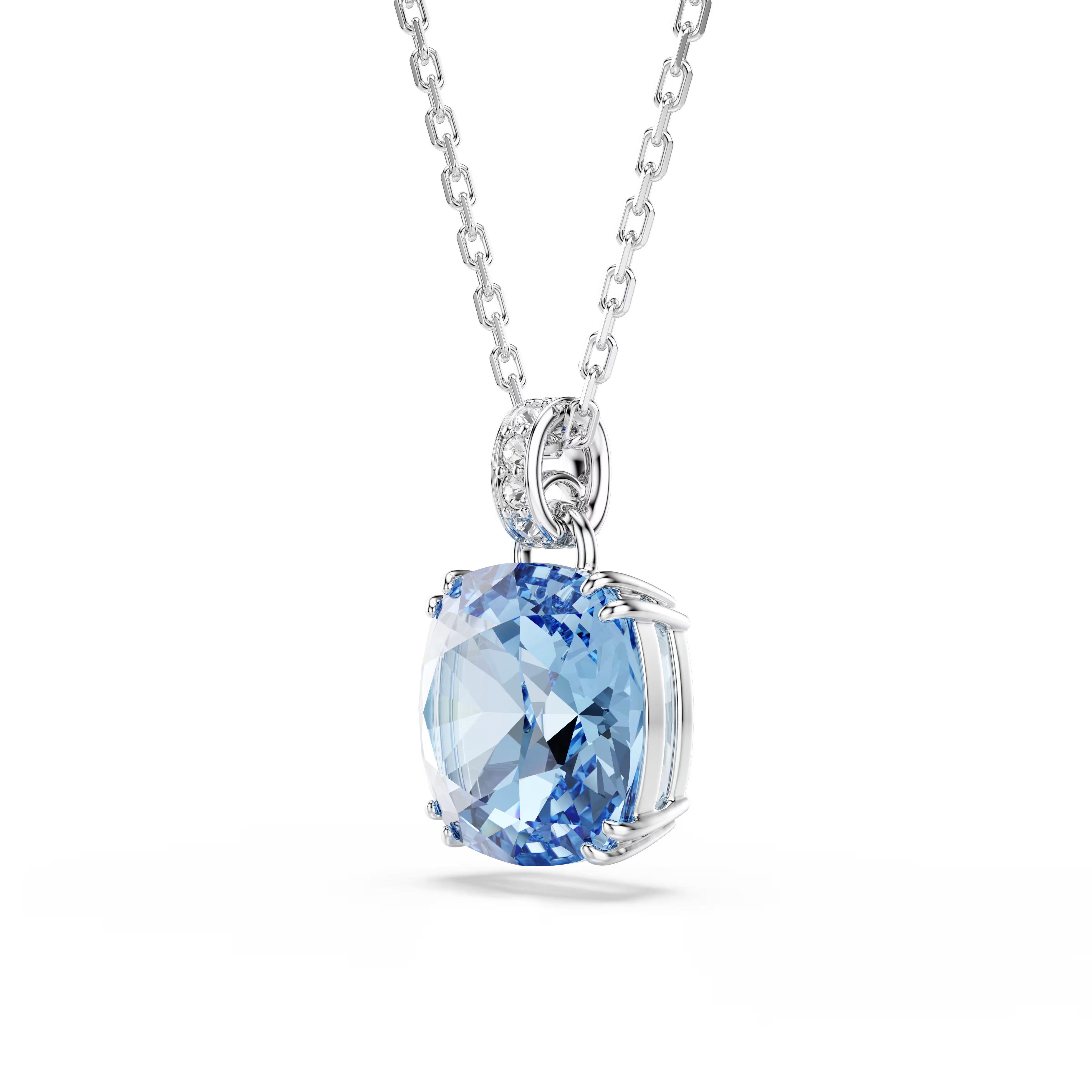 Swarovski Millenia Cushion Cut Blue Rhodium Necklace