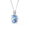 Swarovski Millenia Cushion Cut Blue Rhodium Necklace