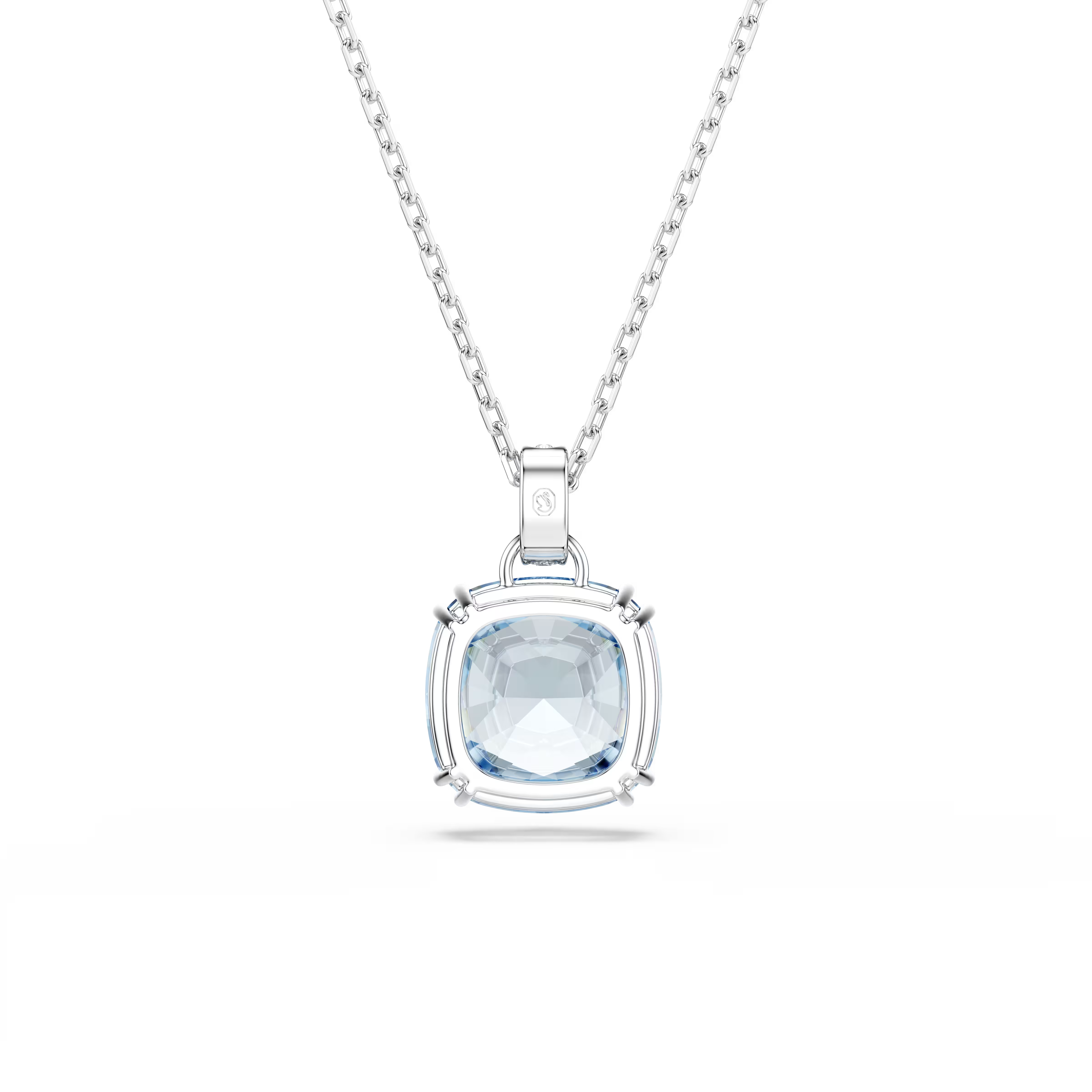 Swarovski Millenia Cushion Cut Blue Rhodium Necklace