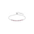 Swarovski Matrix Round Cut Pink Rhodium Sliding Bracelet