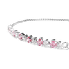 Swarovski Matrix Round Cut Pink Rhodium Sliding Bracelet