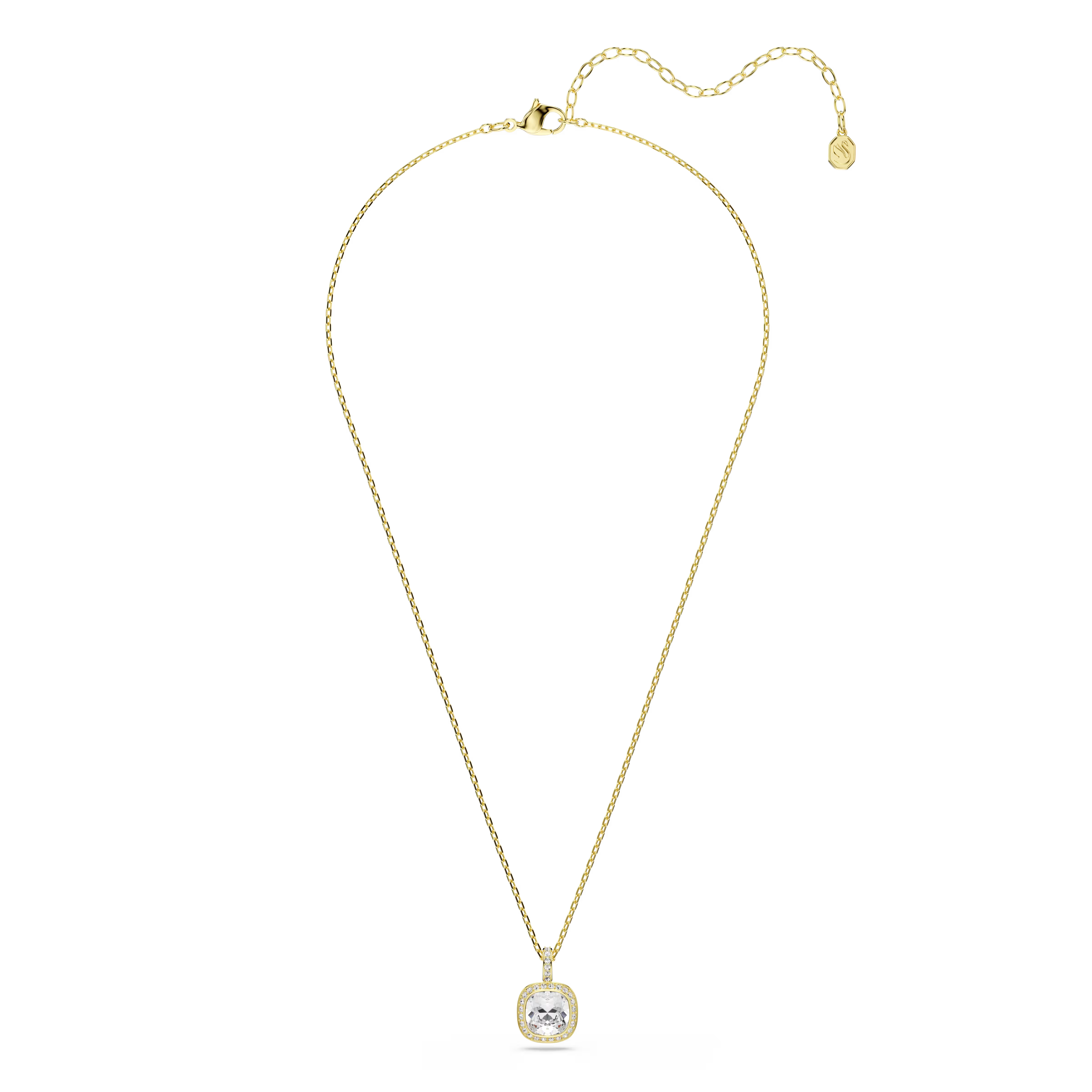Swarovski Una Angelic Cushion Cut Gold Necklace