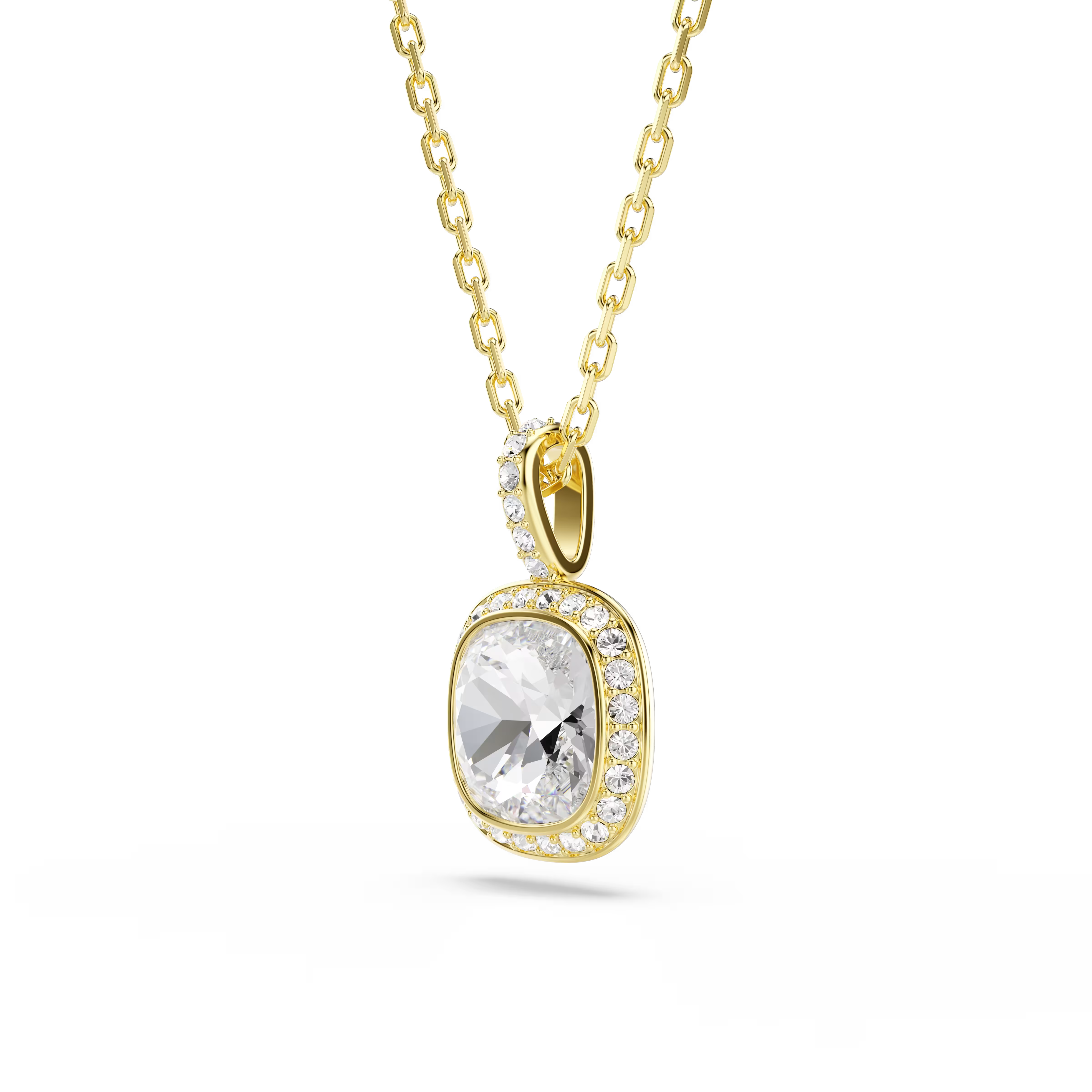 Swarovski Una Angelic Cushion Cut Gold Necklace