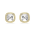 Swarovski Una Angelic Cushion Cut Gold Earrings