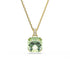 Swarovski Millenia Cushion Cut Green Gold Necklace
