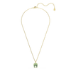 Swarovski Millenia Cushion Cut Green Gold Necklace