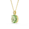 Swarovski Millenia Cushion Cut Green Gold Necklace