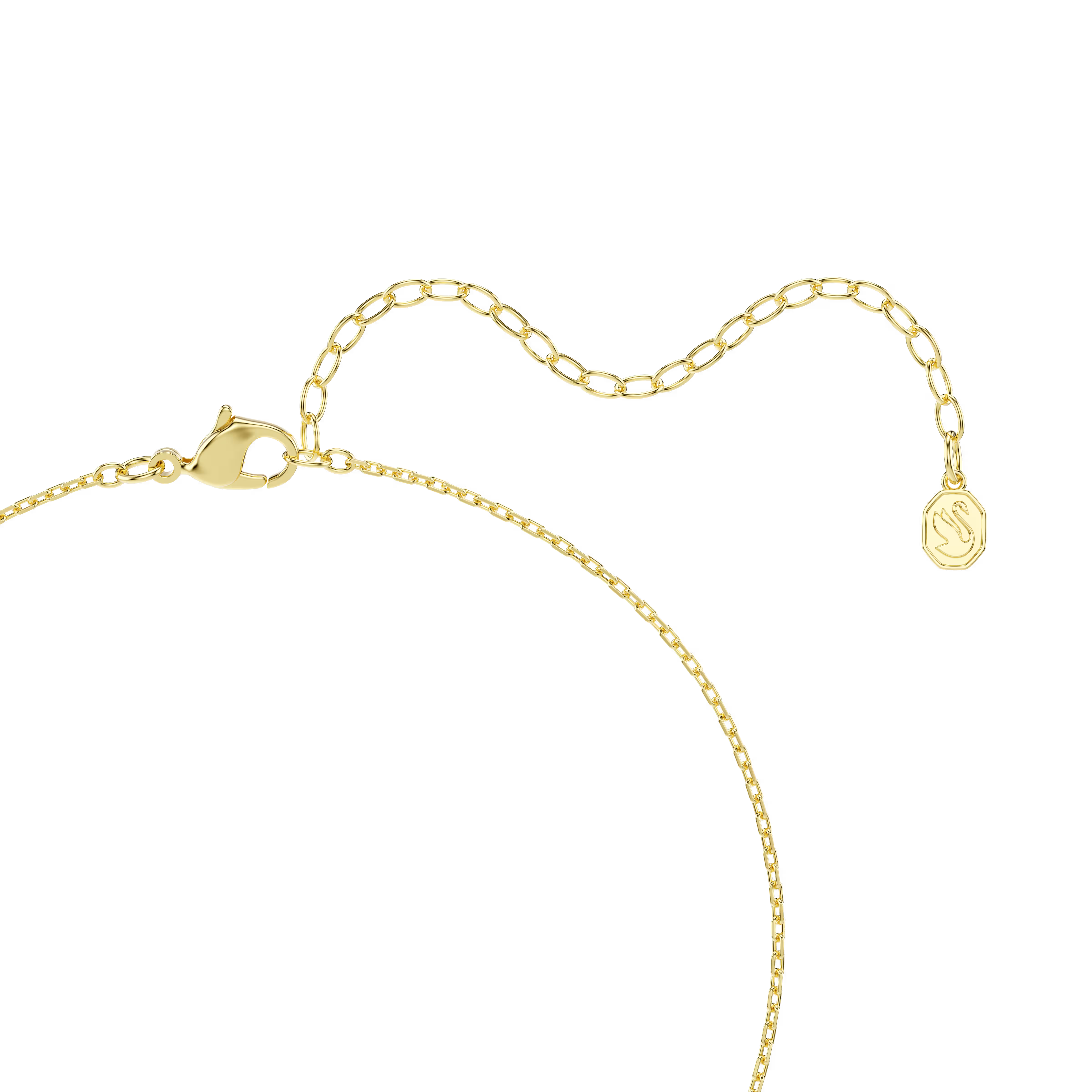 Swarovski Millenia Cushion Cut Green Gold Necklace