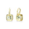 Swarovski Millenia Cushion Cut Green Gold Drop Earrings