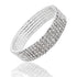 Equilibrium White Gold Plated 5 Row Diamante Bracelet