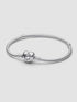 Pandora Heart Clasp Snake Chain Bracelet-21cm