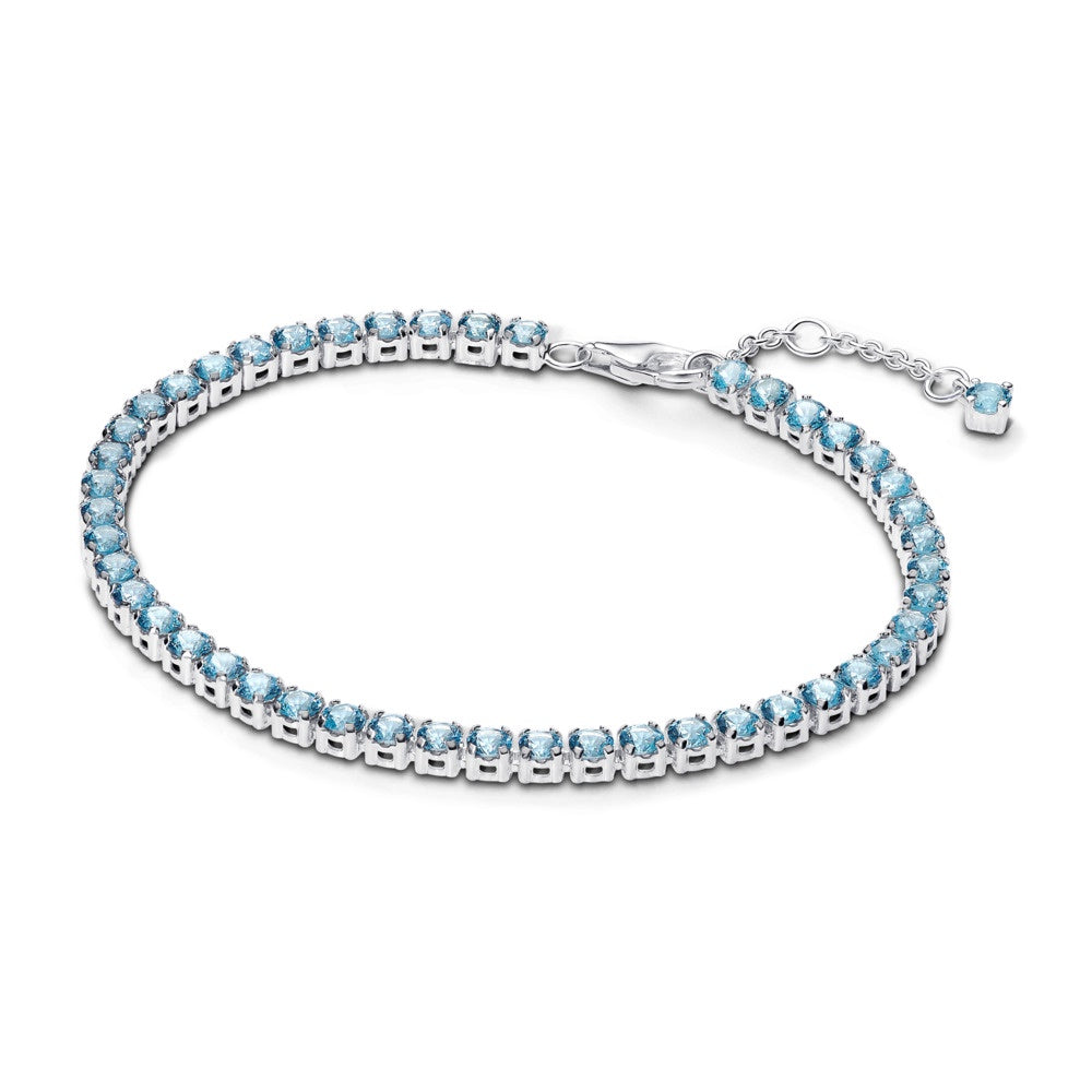 Pandora Sparkling Aquamarine Tennis Bracelet