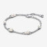 Pandora Treated Freshwater Cultured Pearl Station Chain Bracelet