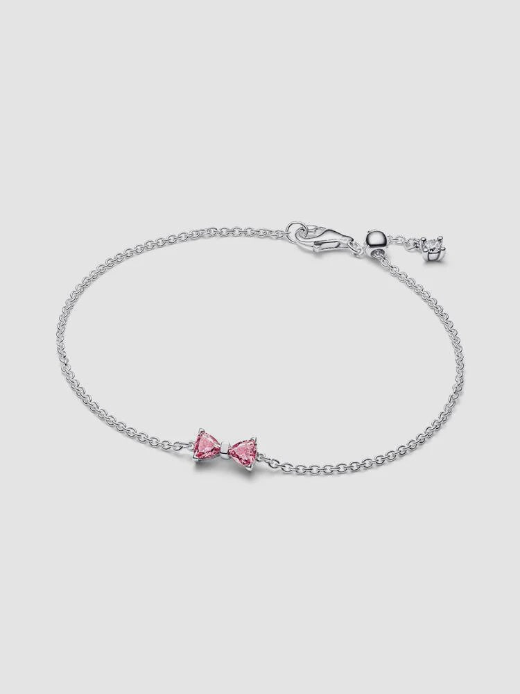 Pandora Pink  Bow Chain Bracelet