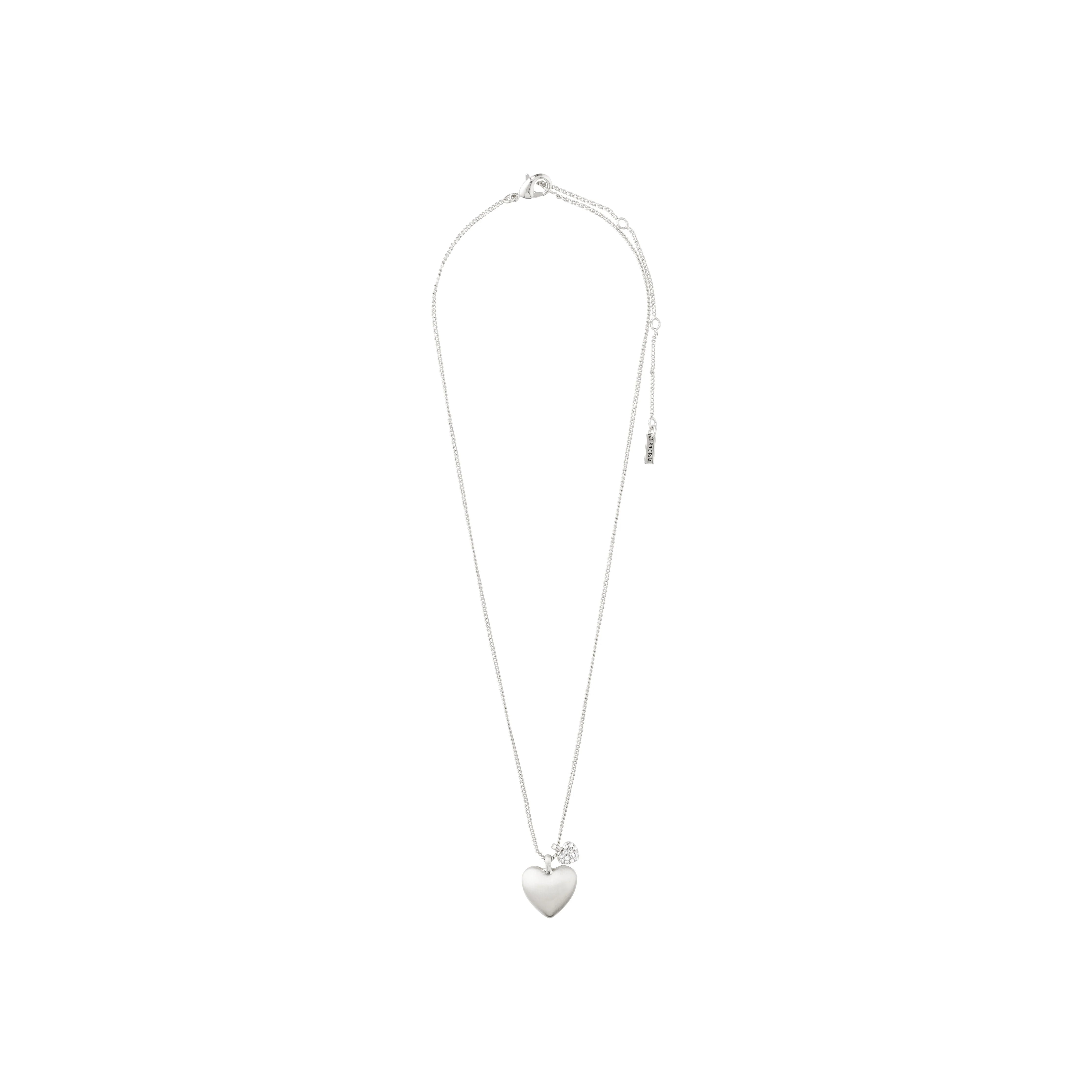 Pilgrim Sophia Heart Pendant Necklace Silver-Plated