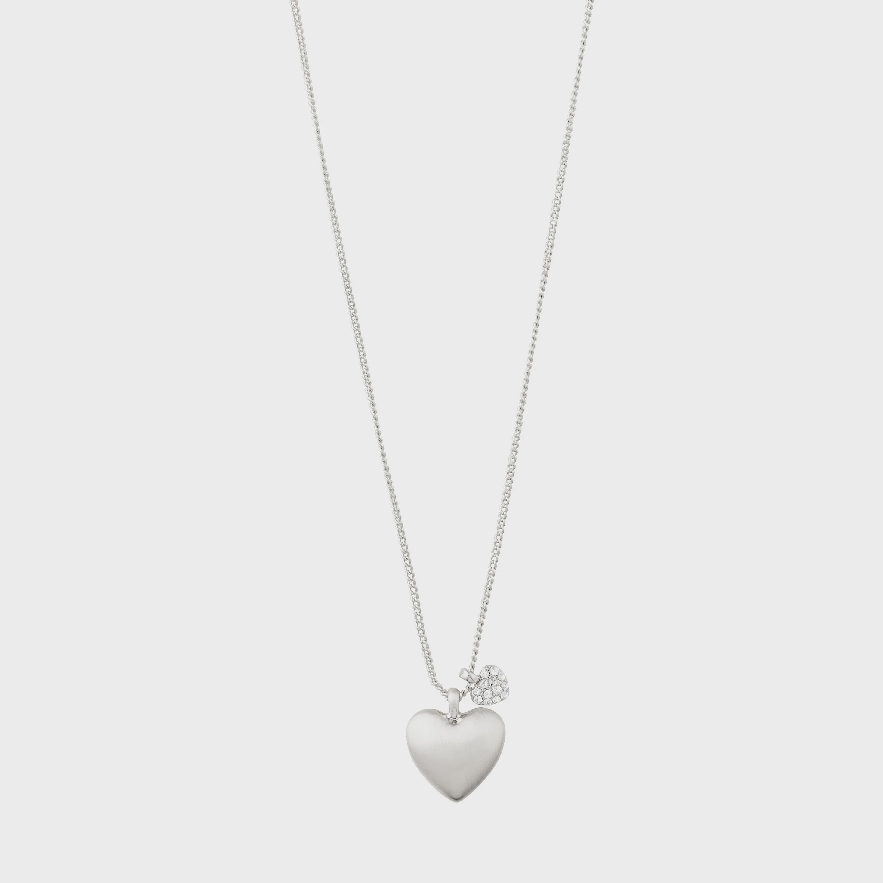 Pilgrim Sophia Heart Pendant Necklace Silver-Plated