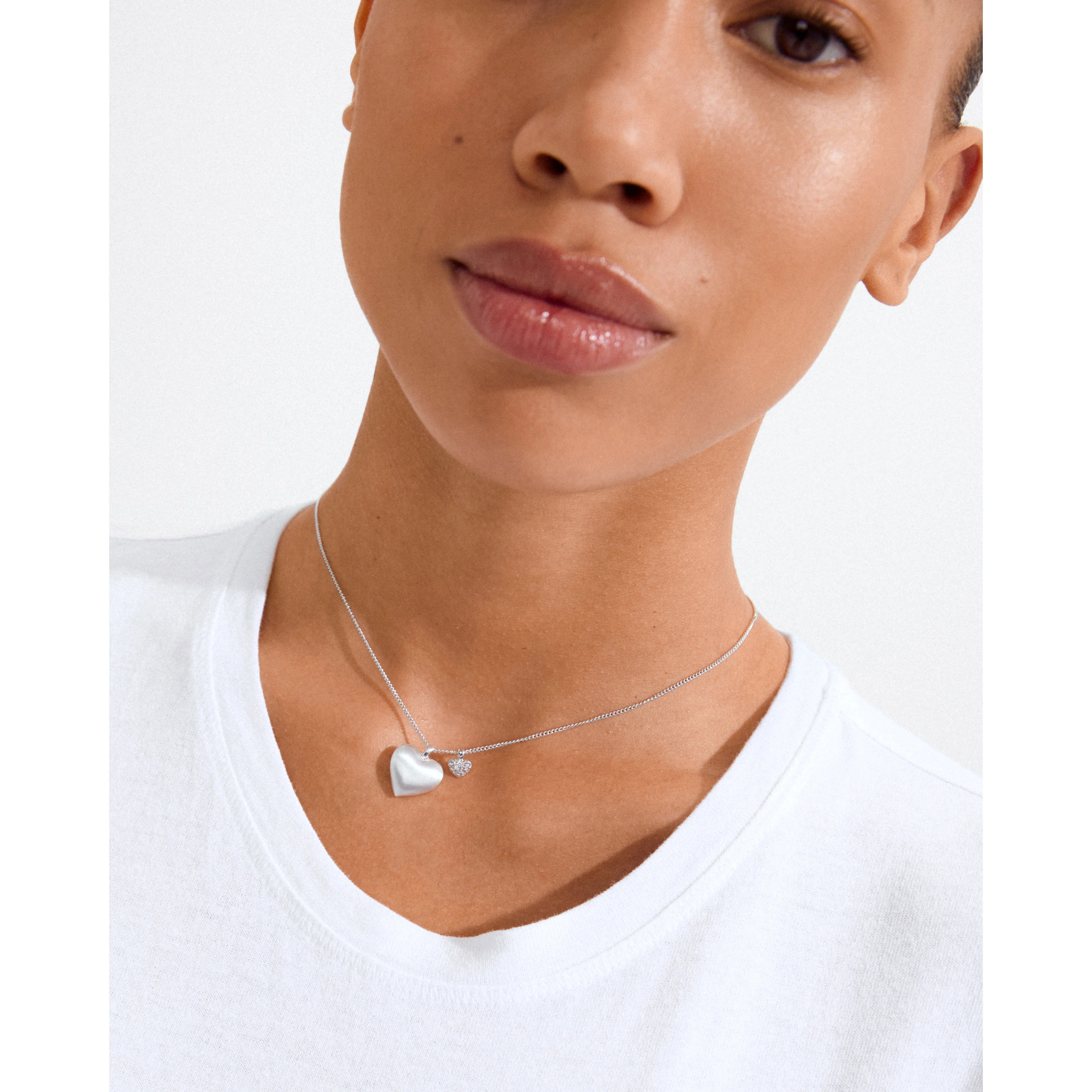 Pilgrim Sophia Heart Pendant Necklace Silver-Plated