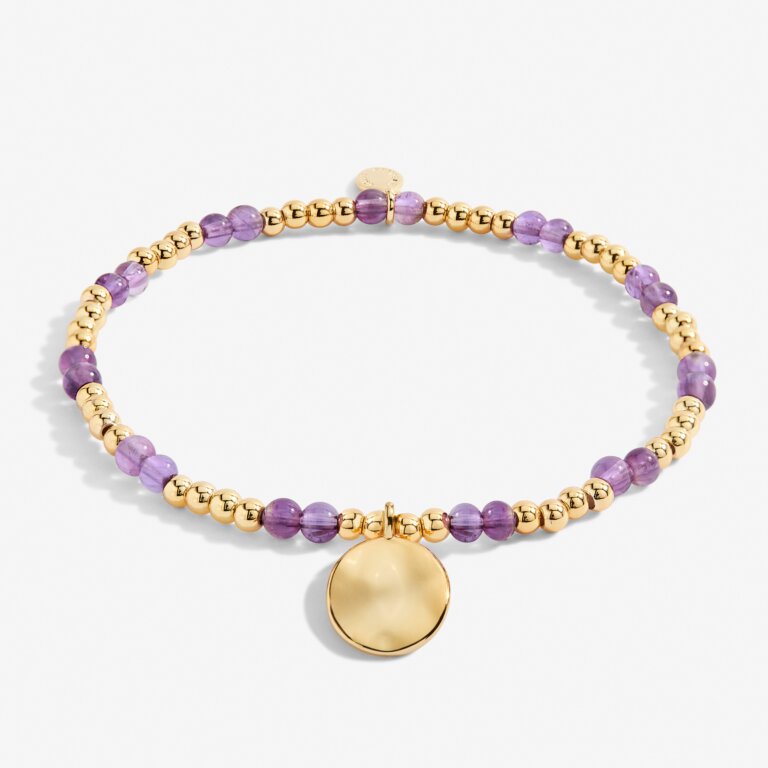 Joma A Little February Birthstone Amethyst Gold Bracelet