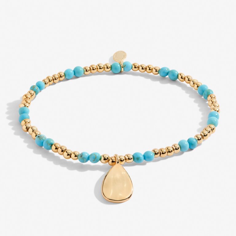 Joma A Little December Birthstone Turquoise Gold Bracelet