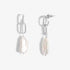 Joma Lumi Pearl Link Silver Earrings