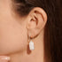 Joma Lumi Pearl Silver Hoop Earrings