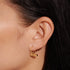 Joma Aura Gold Bar Hoop Earrings